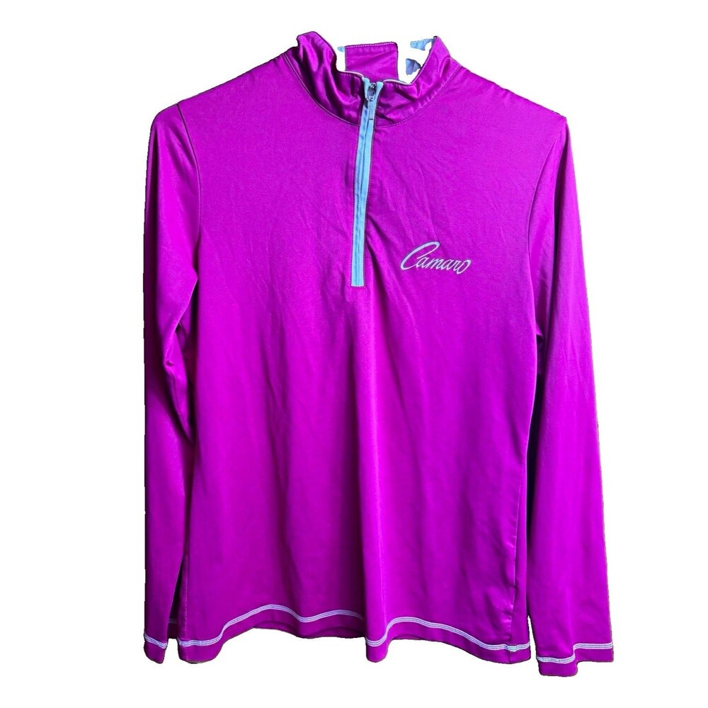 Cutter & Buck Camaro CB DryTec Women S Pink Long Sleeve Mock Neck 1/4 Zip Golf